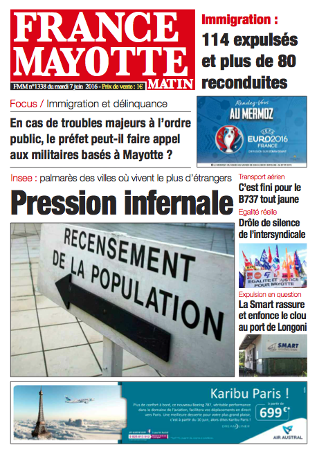 France Mayotte Mardi 7 juin 2016