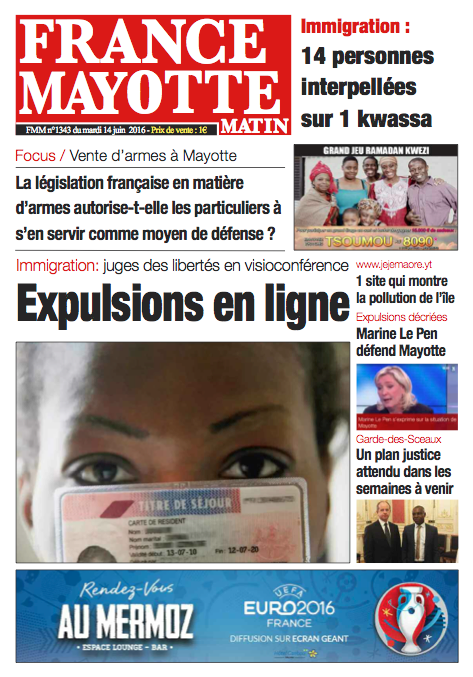 France Mayotte Mardi 14 juin 2016