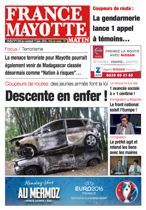 France Mayotte Vendredi 17 juin 2016