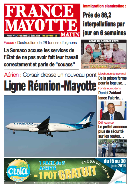 France Mayotte Lundi 20 juin 2016