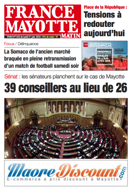 France Mayotte Lundi 27 juin 2016