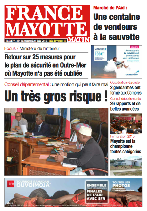 France Mayotte Mercredi 29 juin 2016