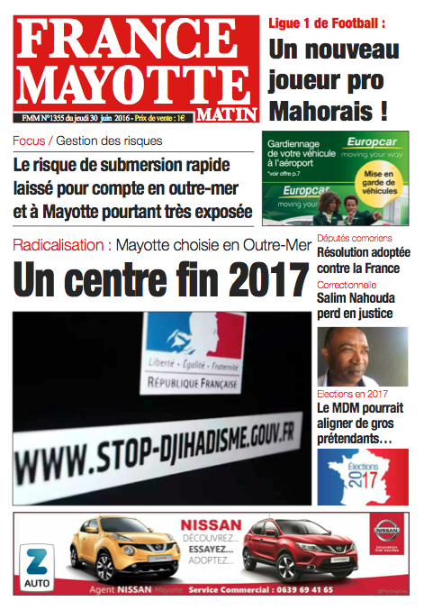 France Mayotte Jeudi 30 juin 2016
