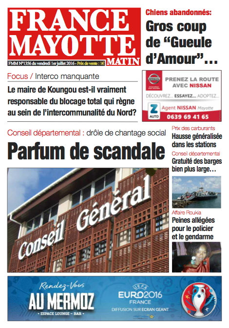 France Mayotte Vendredi 1er juillet 2016