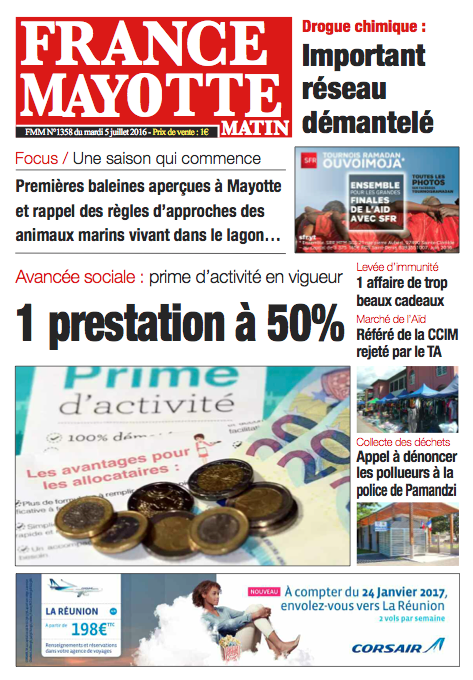 France Mayotte Mardi 5 juillet 2016
