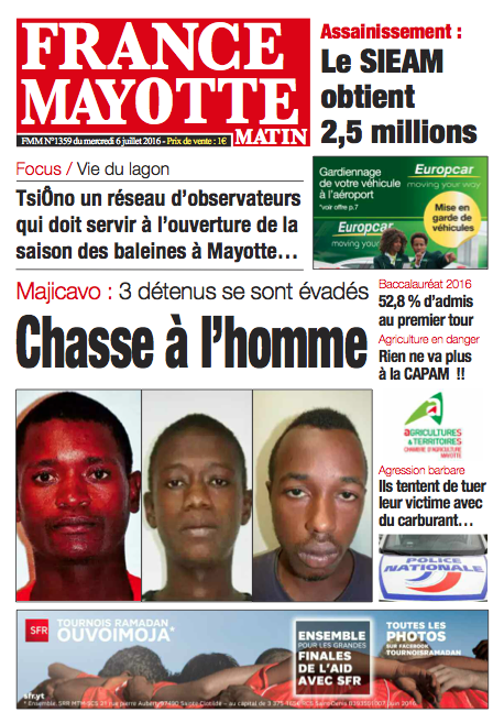 France Mayotte Jeudi 7 juillet 2016