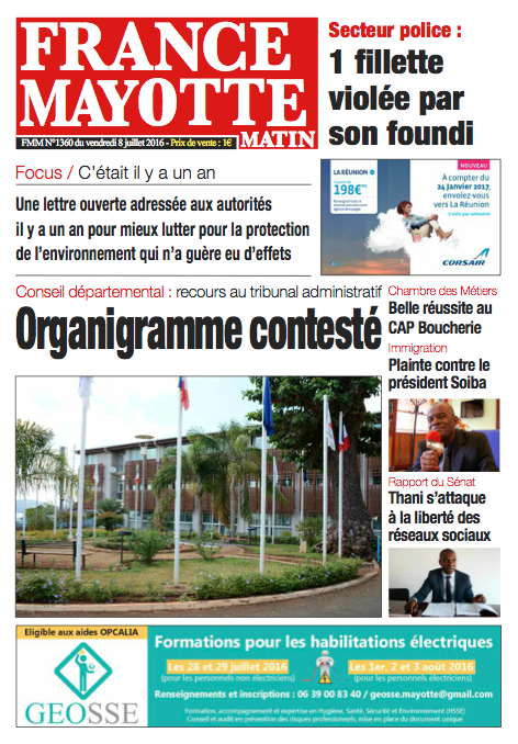 France Mayotte Vendredi 8 juillet 2016