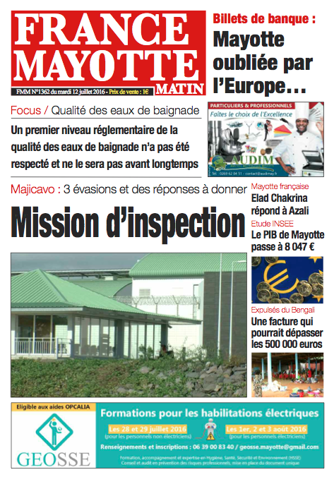 France Mayotte Mardi 12 juillet 2016