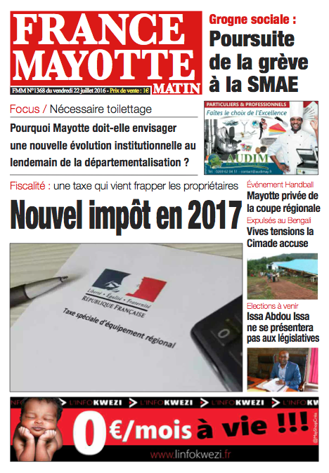 France Mayotte Vendredi 22 juillet 2016