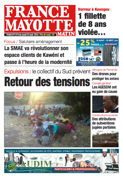 France Mayotte Mardi 23 août 2016