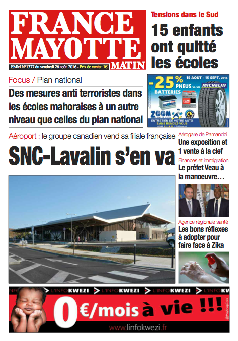 France Mayotte Vendredi 26 août 2016