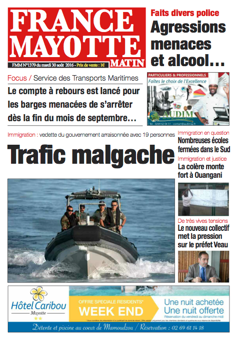 France Mayotte Mardi 30 août 2016