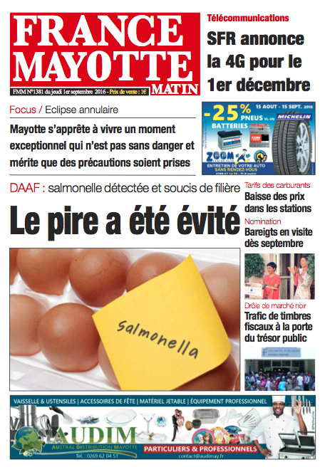 France Mayotte Jeudi 1er septembre 2016