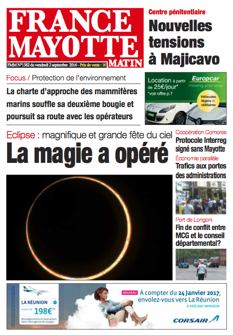 France Mayotte Vendredi 2 septembre 2016