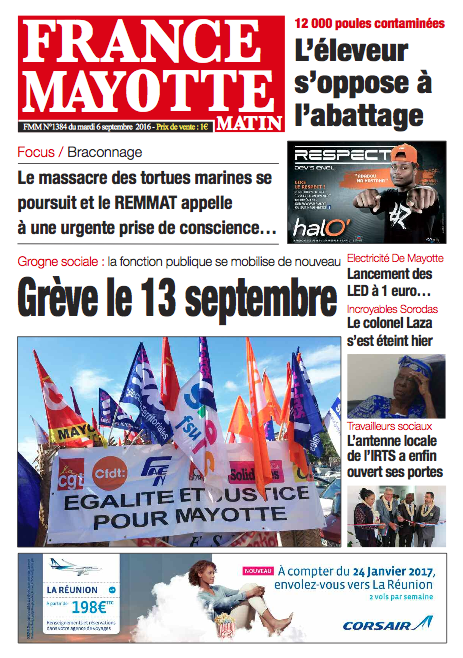 France Mayotte Mardi 6 septembre 2016