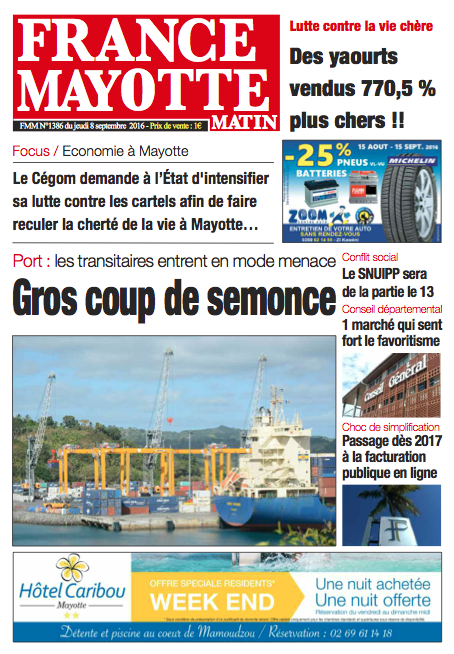 France Mayotte Jeudi 8 septembre 2016