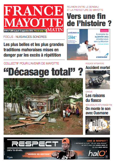 France Mayotte Jeudi 15 septembre 2016