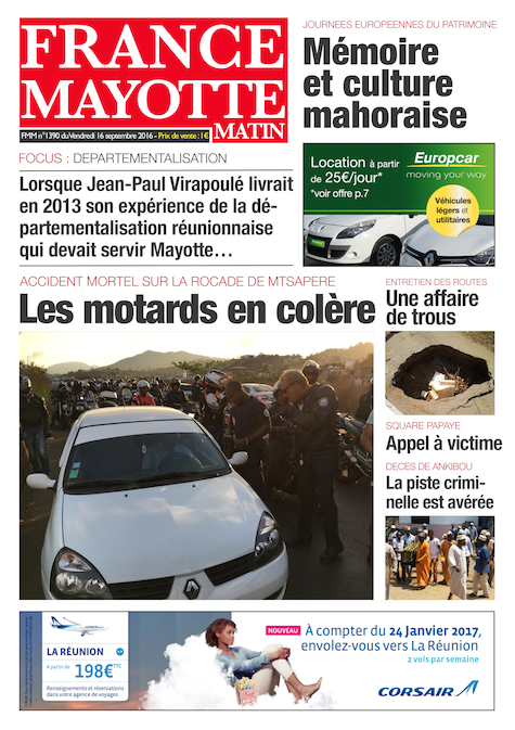 France Mayotte Vendredi 16 septembre 2016