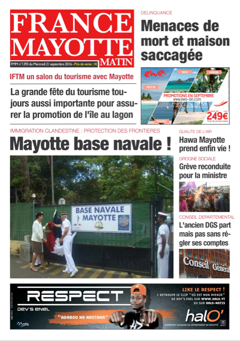 France Mayotte Mercredi 21 septembre 2016