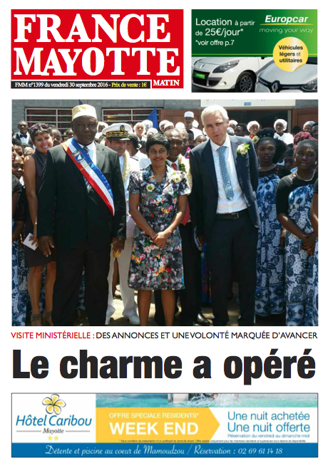 France Mayotte Vendredi 30 septembre 2016