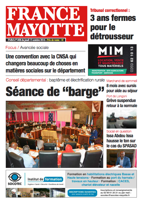 France Mayotte Jeudi 13 octobre 2016