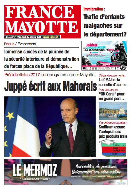 France Mayotte Lundi 17 octobre 2016