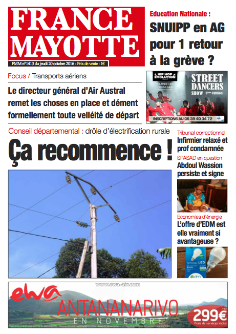 France Mayotte Jeudi 20 octobre 2016