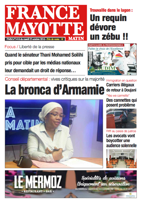 France Mayotte Mardi 25 octobre 2016