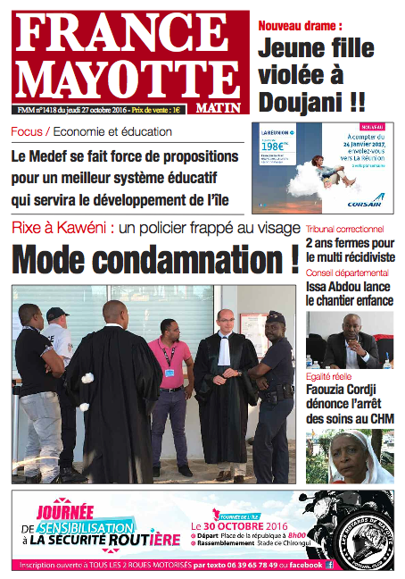 France Mayotte Jeudi 27 octobre 2016