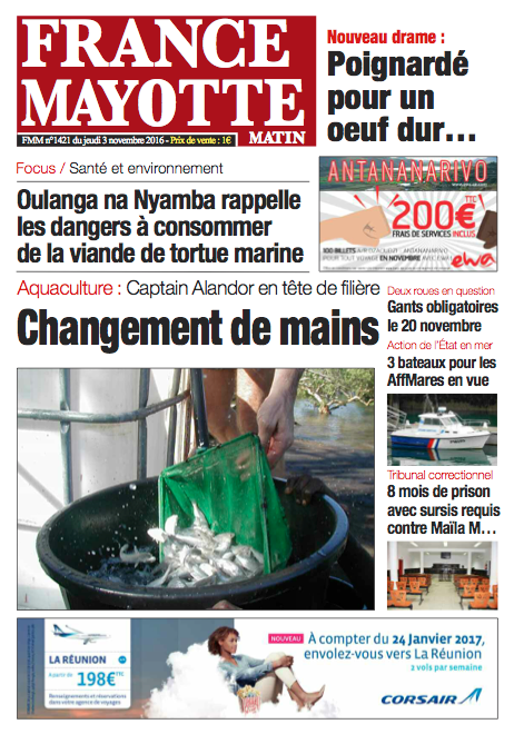 France Mayotte Jeudi 3 novembre 2016