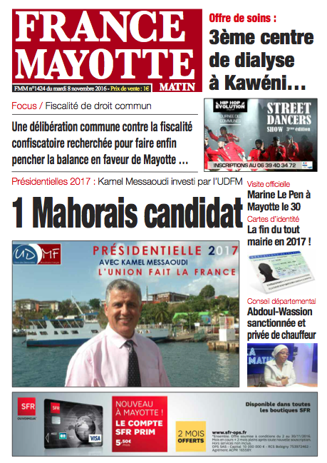 France Mayotte Mardi 8 novembre 2016