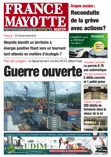 France Mayotte Mercredi 9 novembre 2016