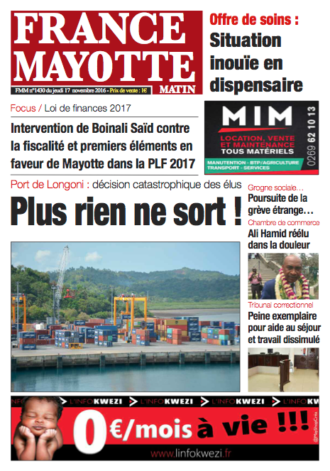 France Mayotte Jeudi 17 novembre 2016