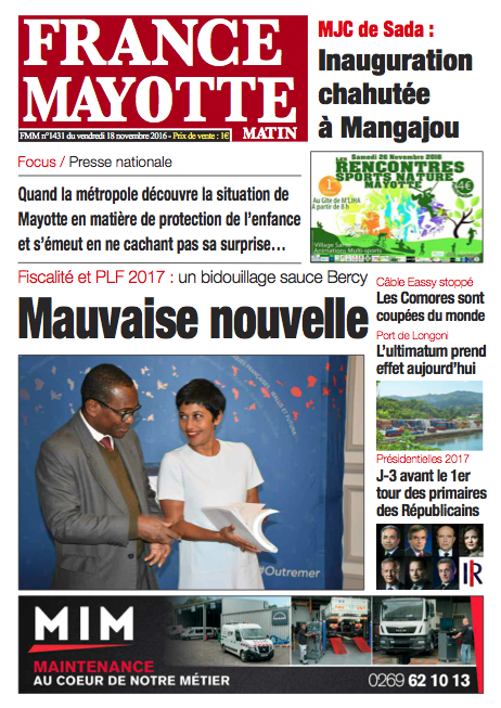 France Mayotte Vendredi 18 novembre 2016