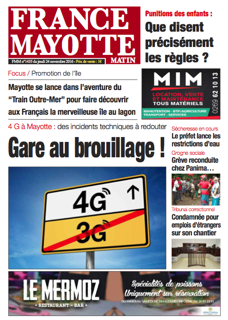 France Mayotte Jeudi 24 novembre 2016