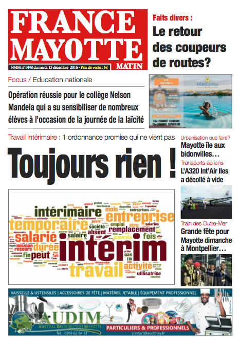 France Mayotte Mardi 13 décembre 2016