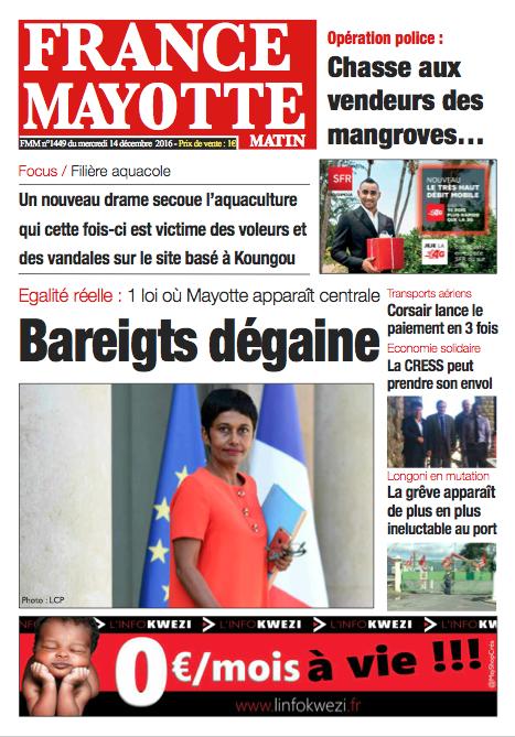 France Mayotte Mercredi 14 décembre 2016