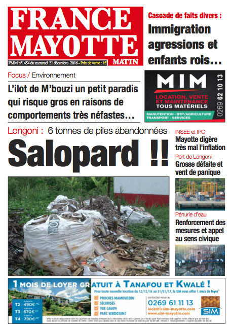 France Mayotte Mercredi 21 décembre 2016