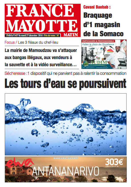 France Mayotte Mardi 27 décembre 2016