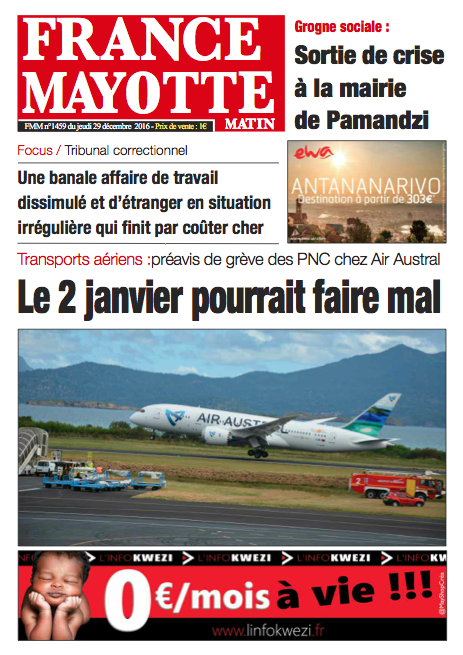 France Mayotte Jeudi 29 décembre 2016