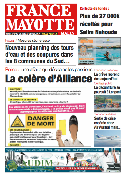 France Mayotte Lundi 9 janvier 2017