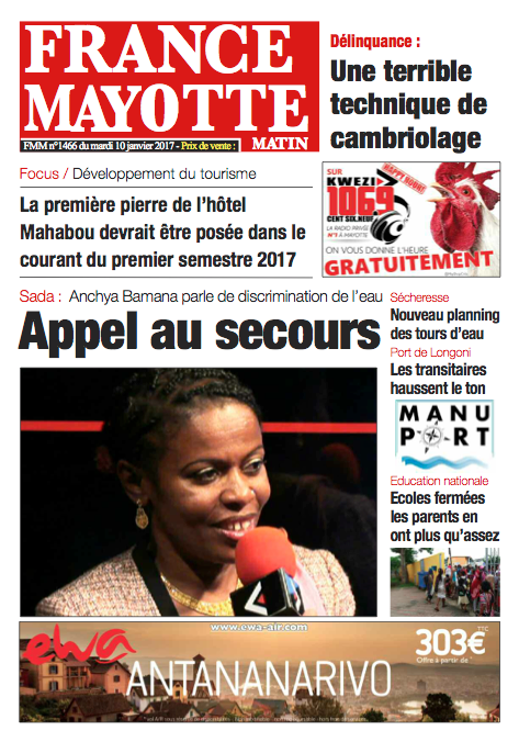 France Mayotte Mardi 10 janvier 2017