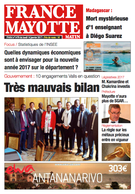 France Mayotte Lundi 16 janvier 2017