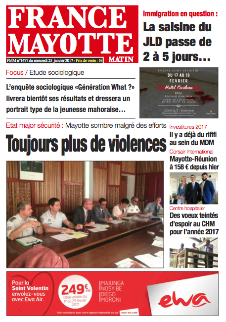 France Mayotte Mercredi 25 janvier 2017