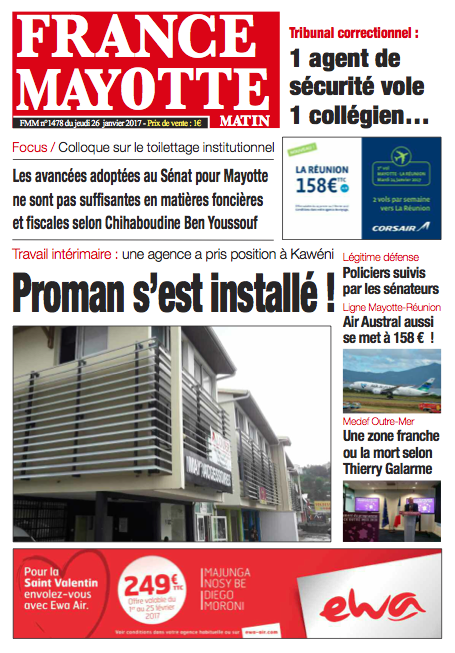 France Mayotte Jeudi 26 janvier 2017