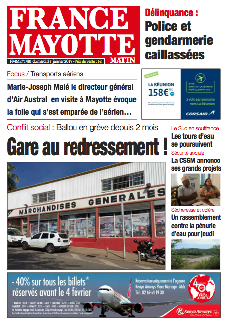 France Mayotte Mardi 31 janvier 2017