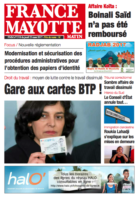 France Mayotte Jeudi 23 mars 2017