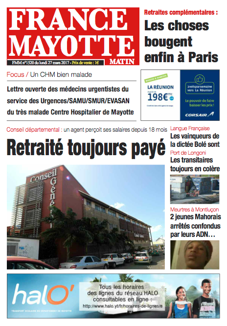France Mayotte Lundi 27 mars 2017