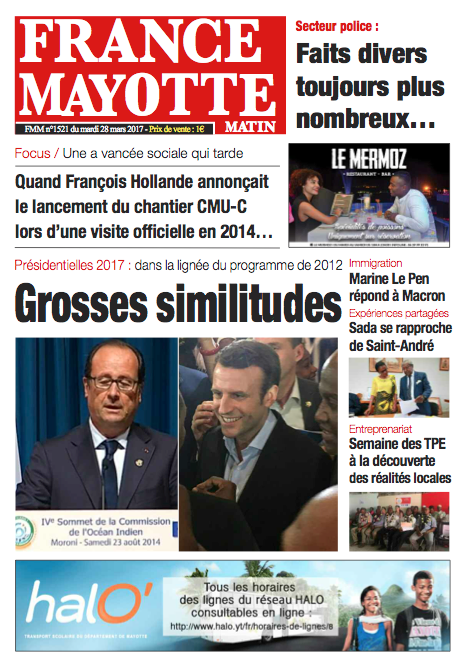 France Mayotte Mardi 28 mars 2017