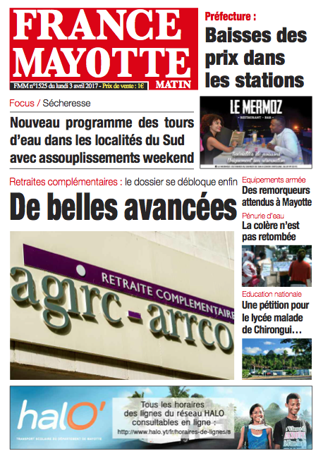 France Mayotte Lundi 3 avril 2017